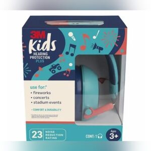 🆕3M Kids Hearing Protection Plus PKIDSP TEAL